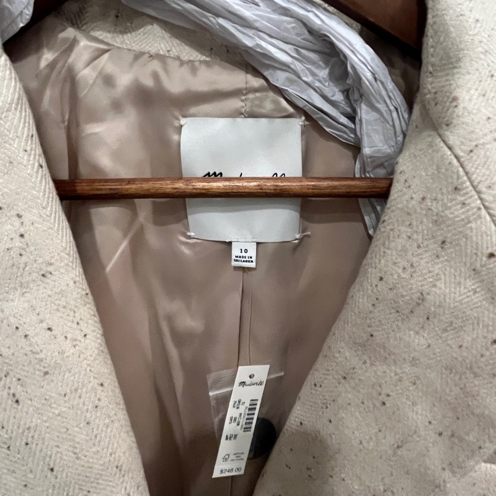 Women’s Madewell Single breasted blazer in Herringbone <NWT> - Picture 3 of 4